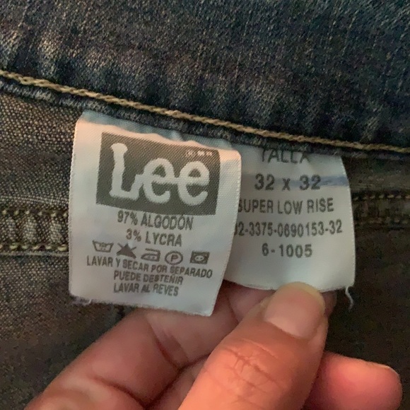 LEE Dark Blue Wash Super Low Rise Women’s Jeans Size 32 - Picture 11 of 15